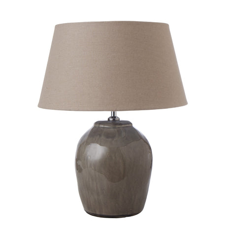 Amalfi Glossed Ceramic Table Lamp Grey