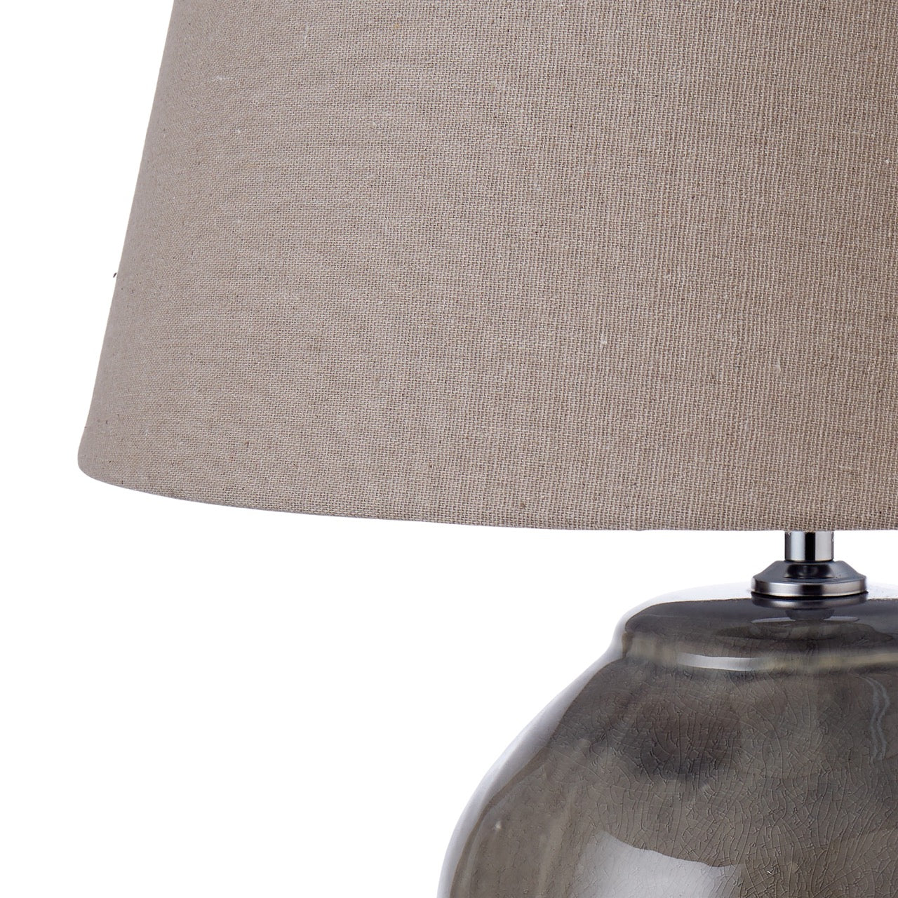 Amalfi Glossed Ceramic Table Lamp Grey