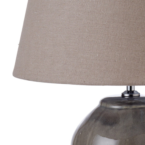 Amalfi Glossed Ceramic Table Lamp Grey