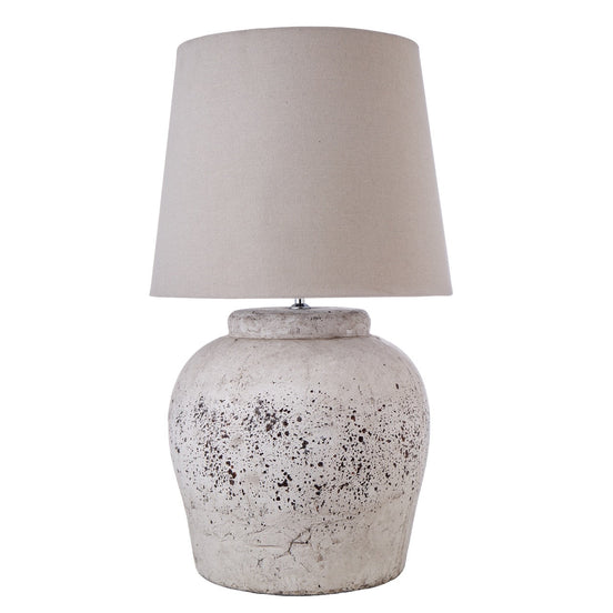 Amalfi Rustic Ceramic Table Lamp Grey
