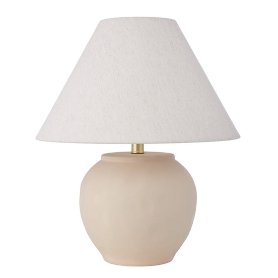 Amalfi Stone Effect Table Lamp Beige & White
