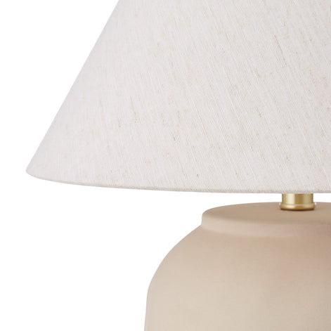 Amalfi Stone Effect Table Lamp Beige & White