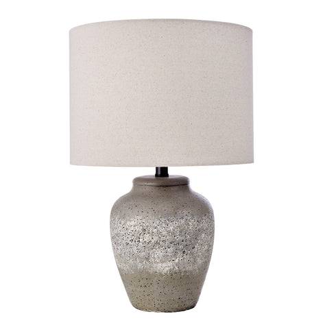 Amalfi Rustic Stone Table Lamp Stone & Cream