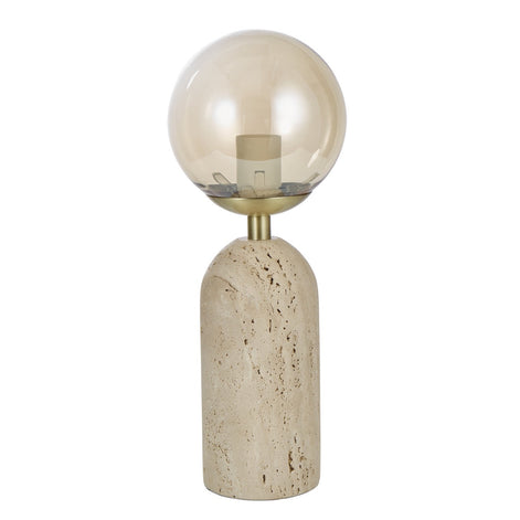 Amalfi Soloman Travertine Table Lamp Natural x2