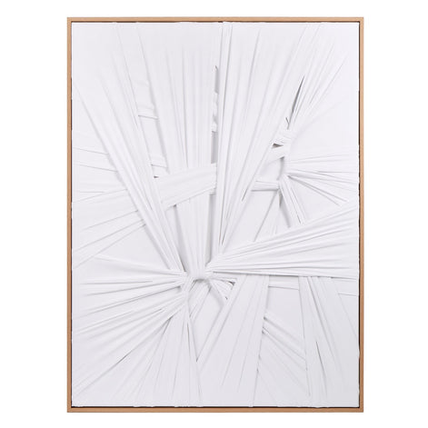 Amalfi Fabric Weave Wall Art White