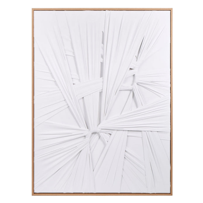 Amalfi Fabric Weave Wall Art White