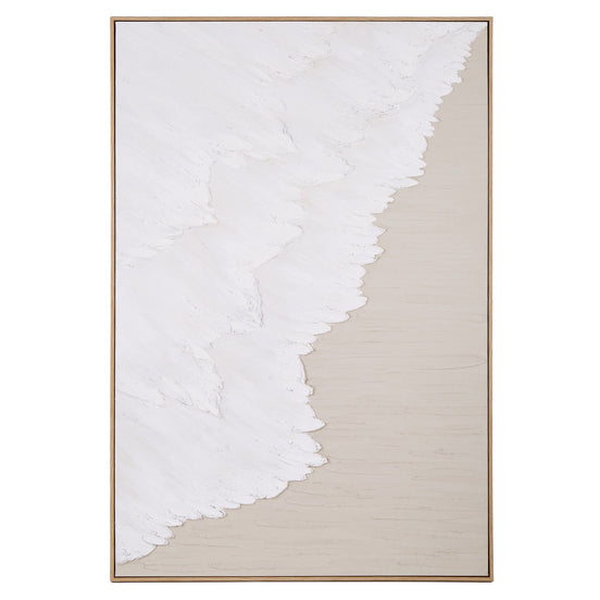 Ava Hand Painted Wall Art White & Natural