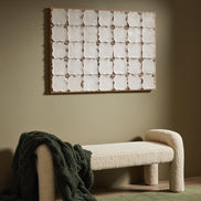 Gingham Tile Hand Painted Wall Art Multi-Coloured