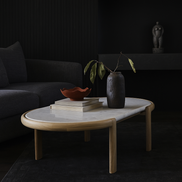 Ashton Coffee Table White & Natural