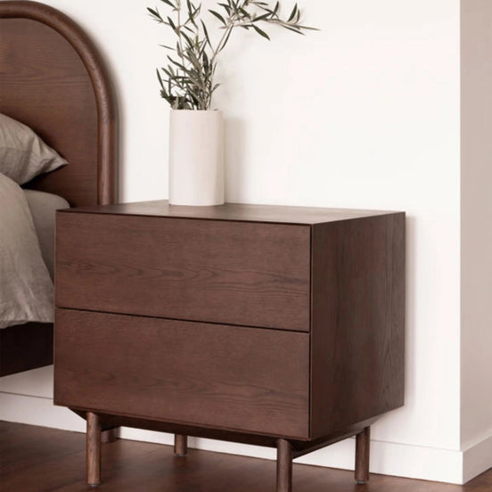 Compound Bedside Table - Dark Oak