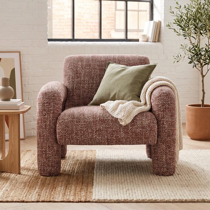 Matilda Armchair Chocolate Chunky Chenille Espresso