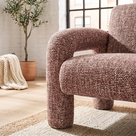 Matilda Armchair Chocolate Chunky Chenille Espresso