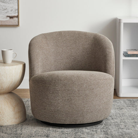 Sadie Swivel Armchair Mushroom