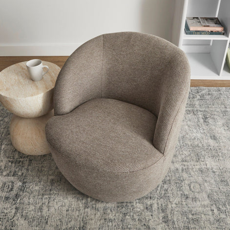 Sadie Swivel Armchair Mushroom
