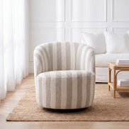 Sadie Swivel Armchair Natural Stripe