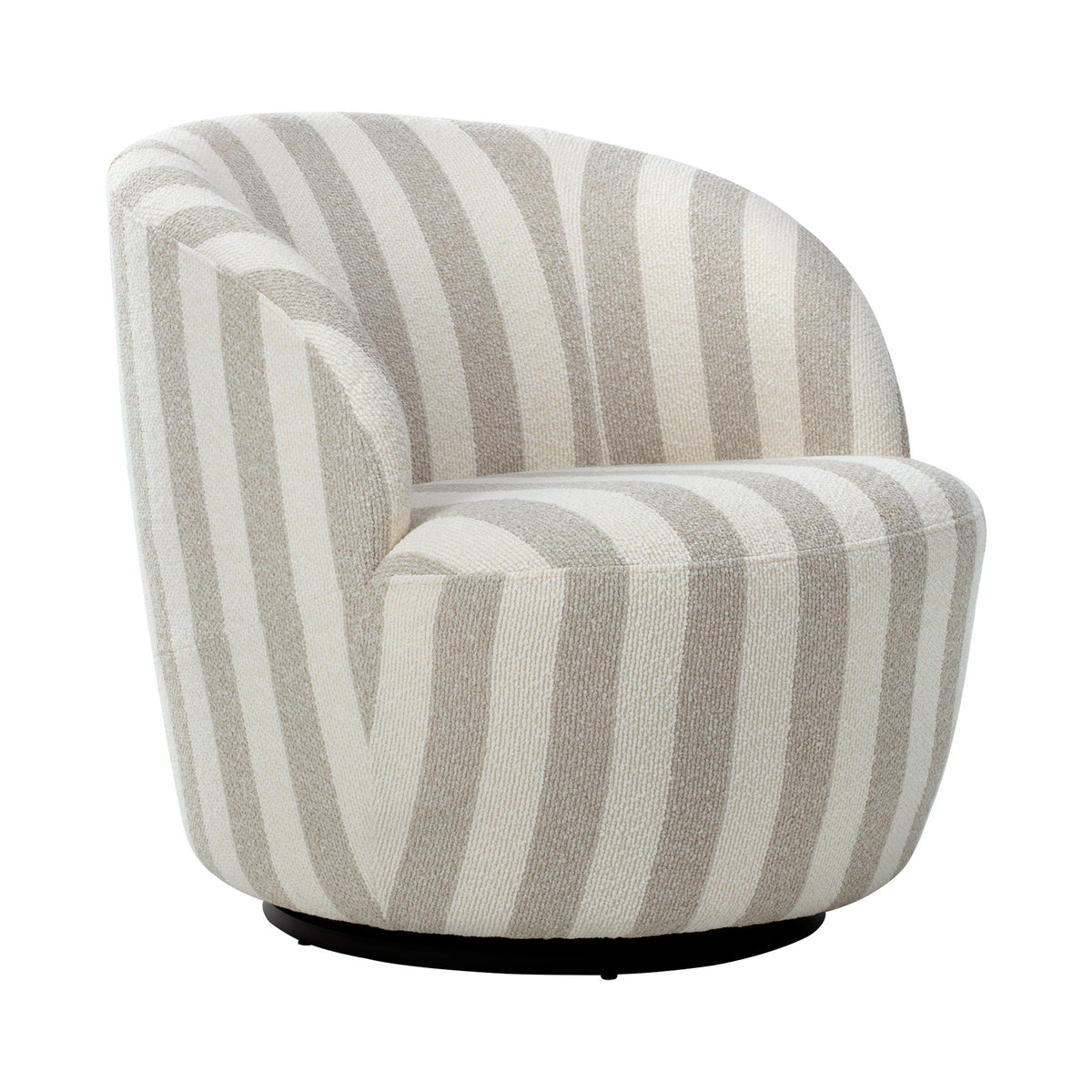 Sadie Swivel Armchair Natural Stripe
