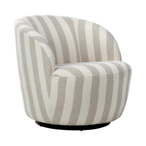 Sadie Swivel Armchair Natural Stripe