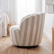 Sadie Swivel Armchair Natural Stripe