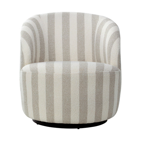 Sadie Swivel Armchair Natural Stripe
