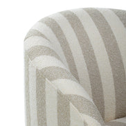 Sadie Swivel Armchair Natural Stripe