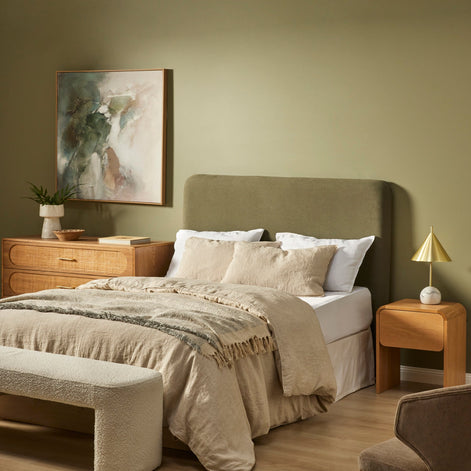 Amalfi Renzo Easy Wash Queen Bedhead Green