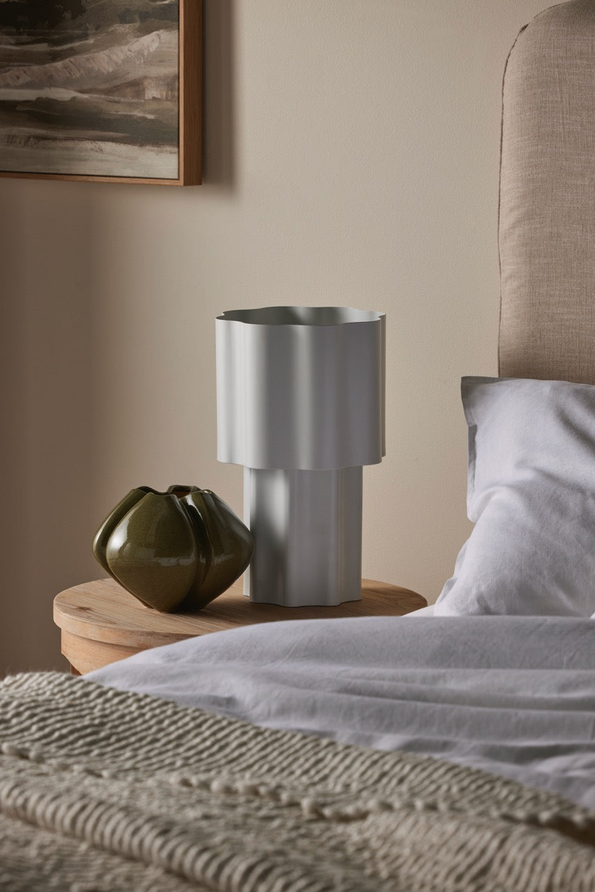 Lucia Side Table White Wash