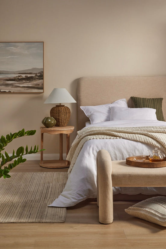 Lucia Side Table White Wash