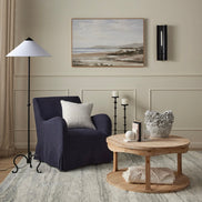 Amalfi Apollo Hand Painted Wall Art Blue