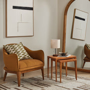 Gabel Hand Painted Wall Art Cream