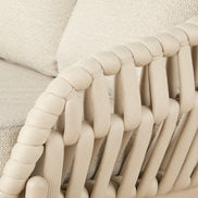 Elwood Outdoor 3 Seater Sofa Cream