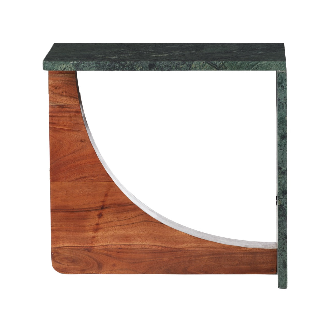 Blaire Side Table Green & Walnut