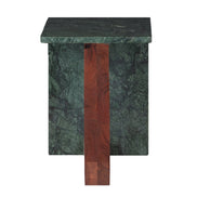 Blaire Side Table Green & Walnut