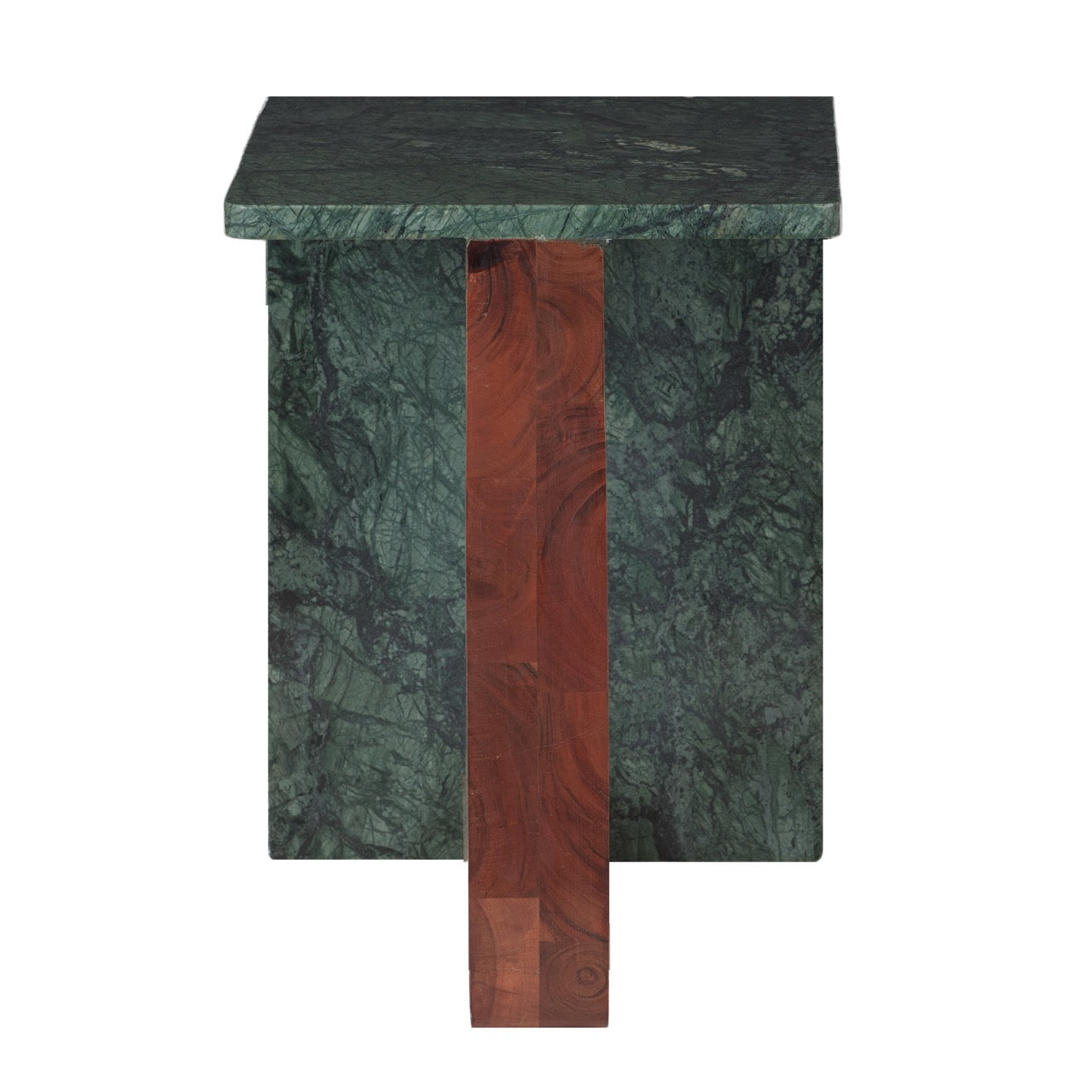 Blaire Side Table Green & Walnut