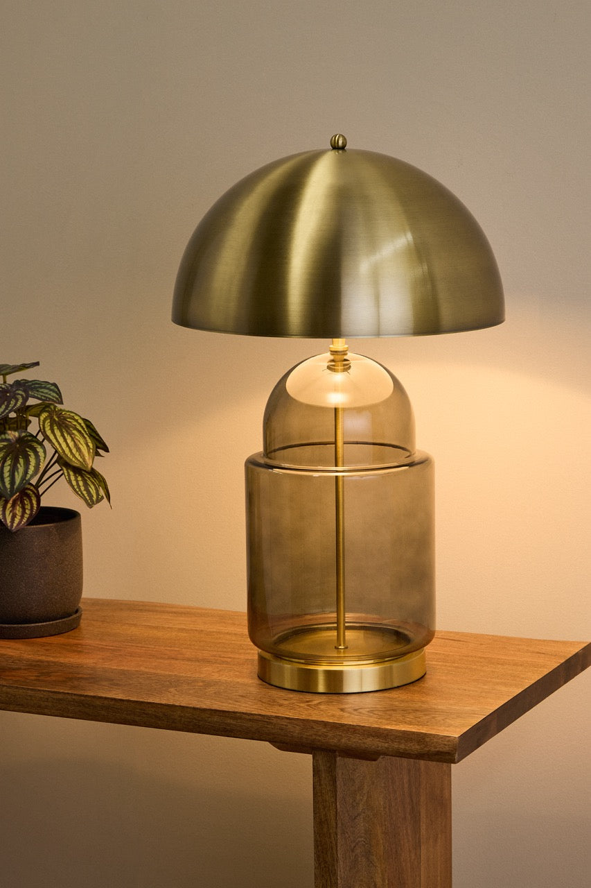 Amalfi Walter Domed Table Lamp Green