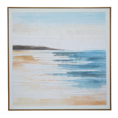 Amalfi Coast Cut Paper Wall Art Blue