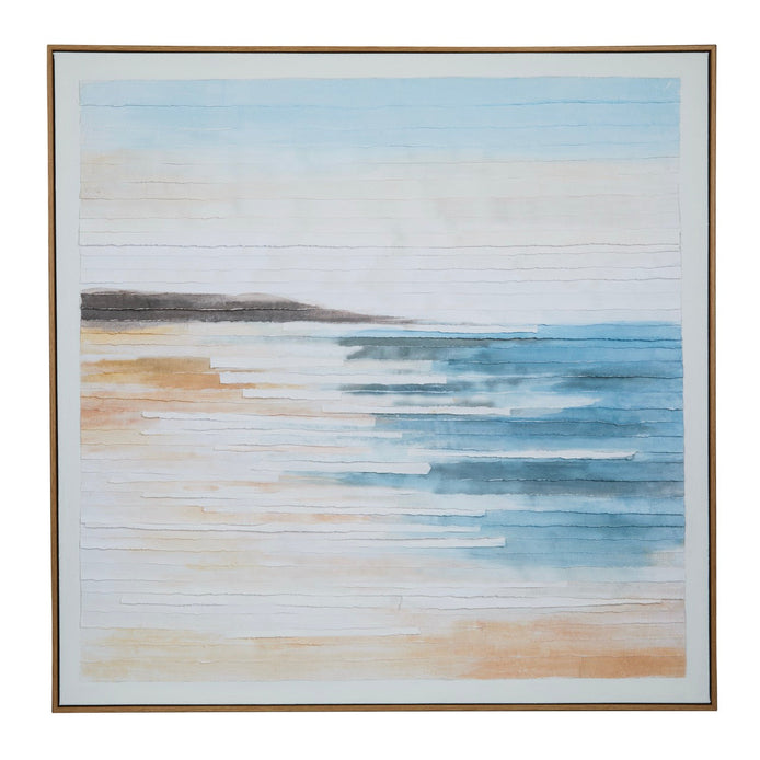 Amalfi Coast Cut Paper Wall Art Blue