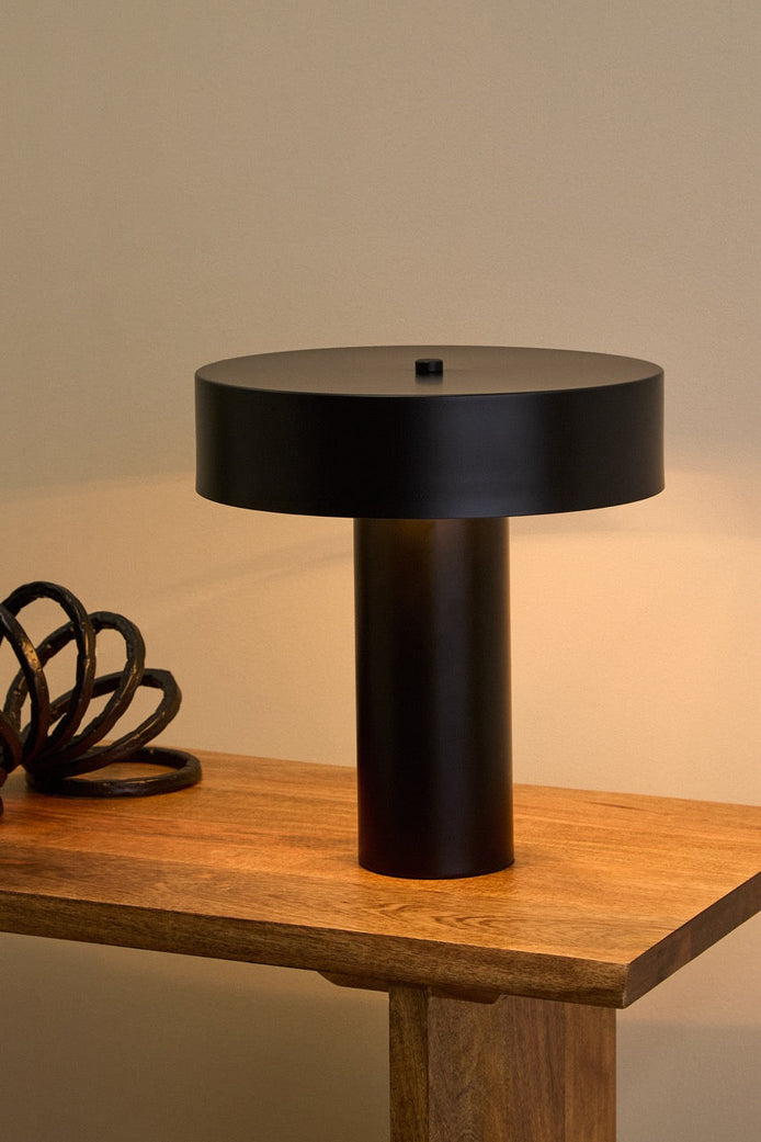 Amalfi Thiago Metal Table Lamp Black