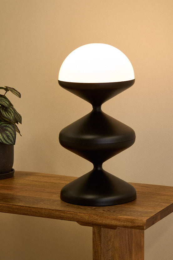 Academy Martyn Swirl Table Lamp Black