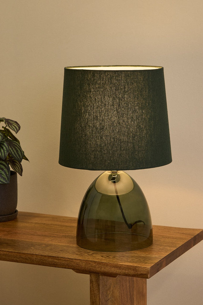 Amalfi Telmo Glass Table Lamp Green