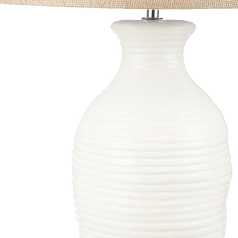 Amalfi Sevyn Ceramic Table Lamp White