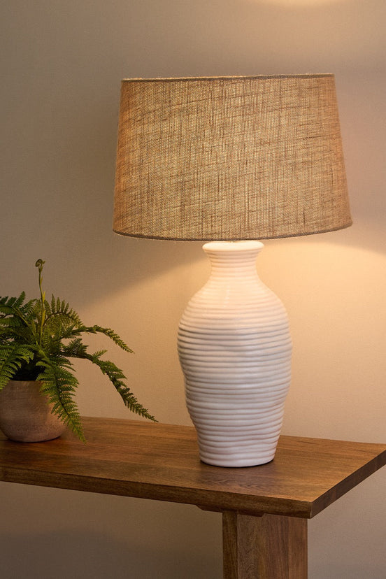 Amalfi Sevyn Ceramic Table Lamp White