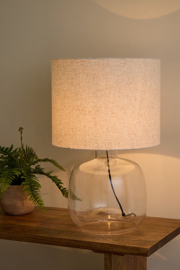 Amalfi Tobit Glass Table Lamp Clear