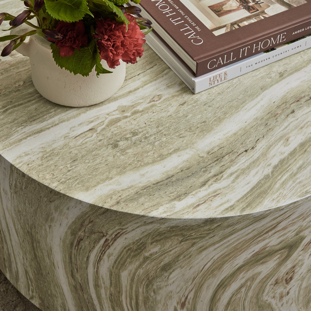 Elena Marble Look Coffee Table