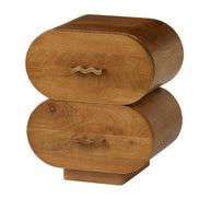 Santo Wood Bedside 50x35x58cm Walnut