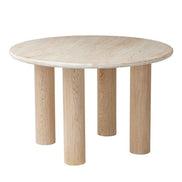 Plaza Wood Dining Table White Oak 120