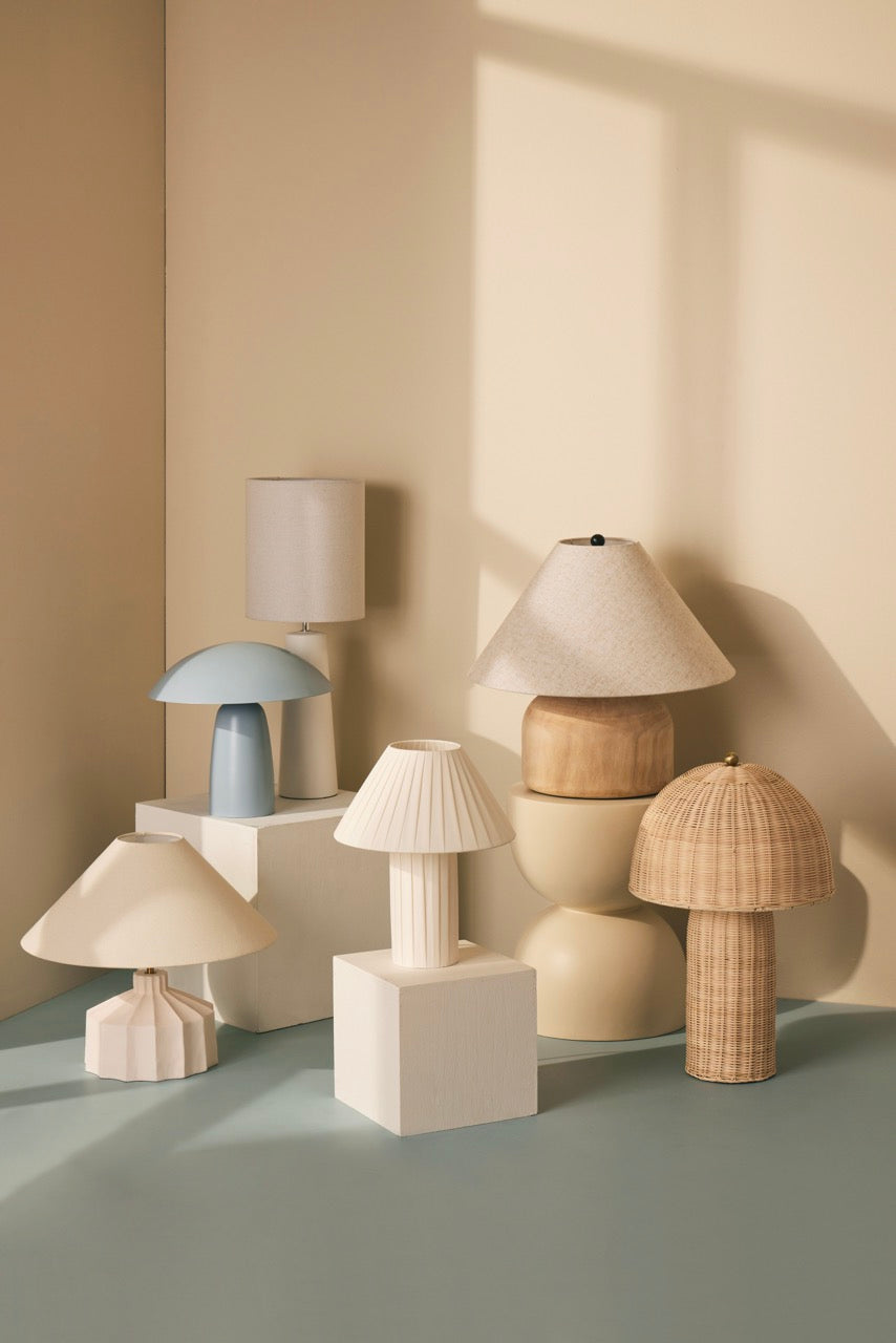 Amalfi Lutton Table Lamp Taupe & Natural