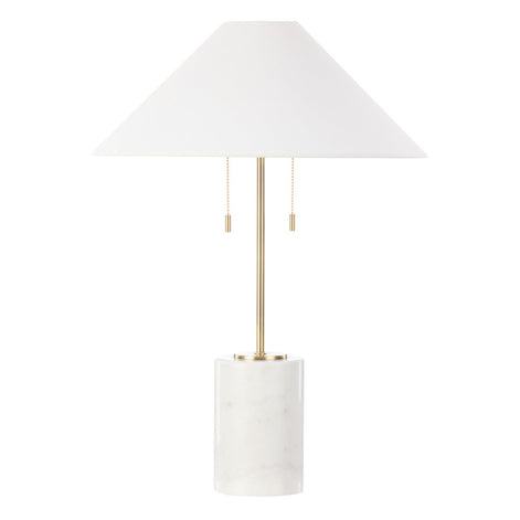 Amalfi Tillie Table Lamp White & Brass
