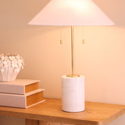Amalfi Tillie Table Lamp White & Brass