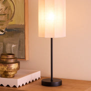 Amalfi Tier Table Lamp Natural & Black