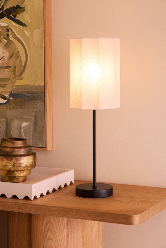 Amalfi Tier Table Lamp Natural & Black